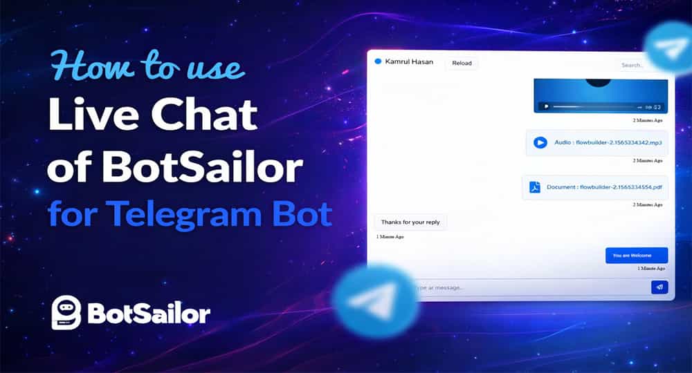 How to use Live Chat of BotSailor for Telegram Bot