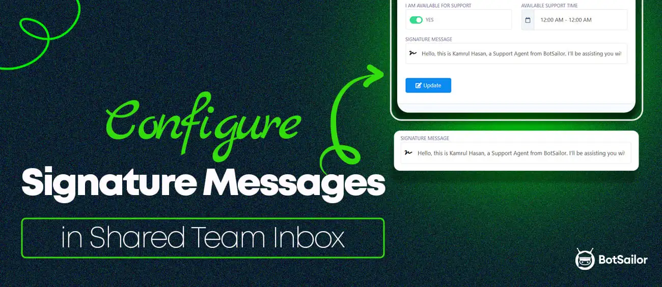 Configure Signature Messages in Shared Team Inbox