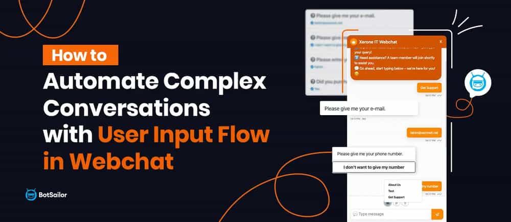 How to Automate Complex Conversations with User Input Flow in Webchat