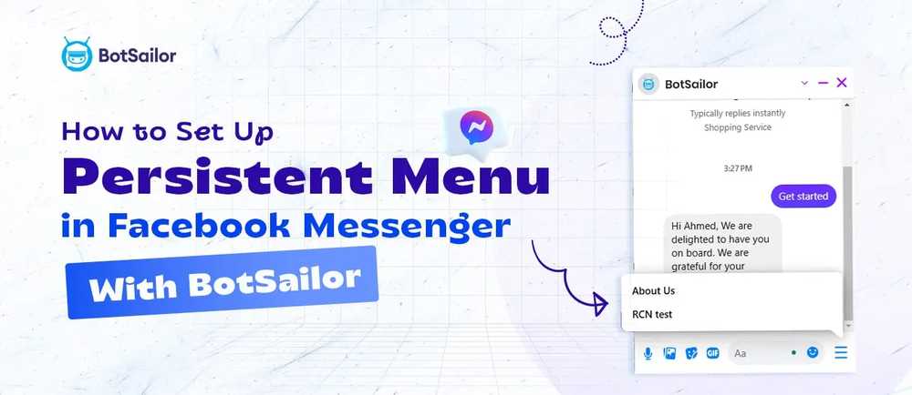 How to Setup a Messenger Persistent Menu with BotSailor