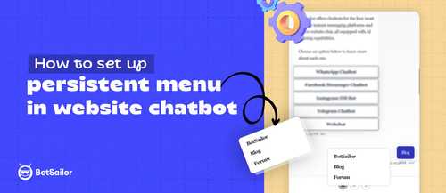 How to set up persistent menu in website chatbot