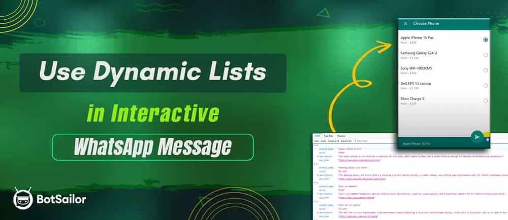 Display Dynamic Lists in WhatsApp Interactive message